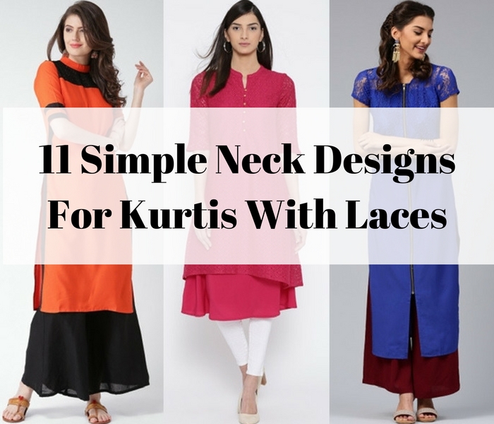 Neck Designs For Kurtis With Laces