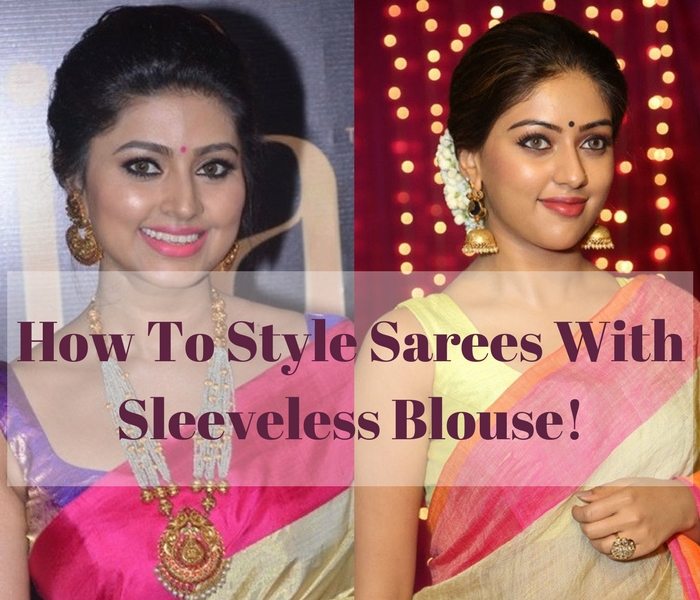 Sarees With Sleeveless Blouse 