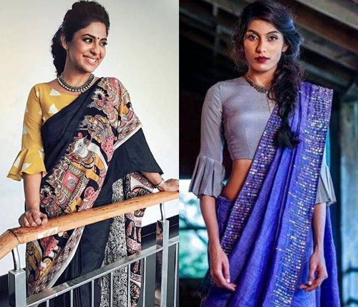 7 Stylish Designs For Your 3 4 Sleeve Saree Blouse Keep Me Stylish