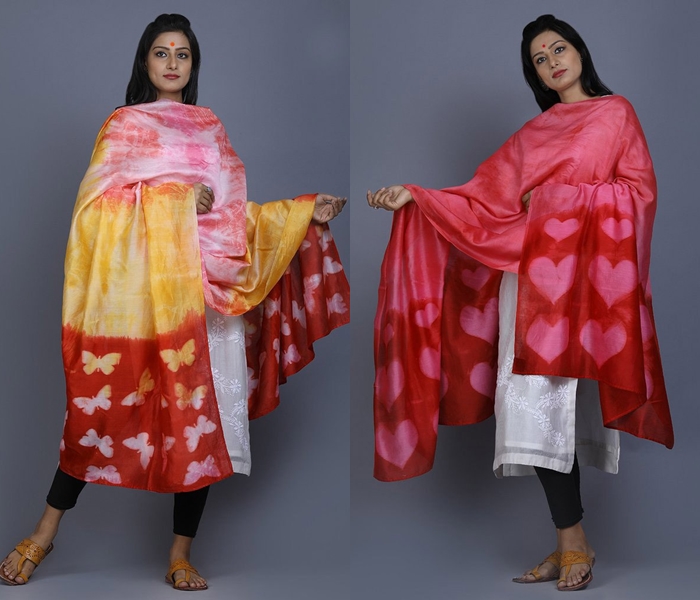 Dye Dupatta Designs for Plain Salwar Suits