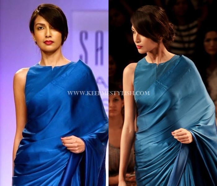 Purple satin silk saree with golden satin Blouse - sarees online - gnp005361