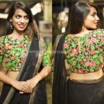 plain-saree-with-thread-work-blouse