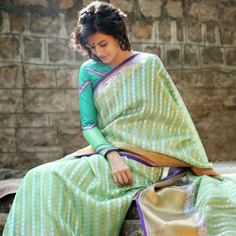 Silk Saree With Long Full Sleeve Blouse