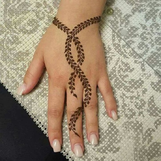 Easy Arabic Mehendi Designs for Left Hand