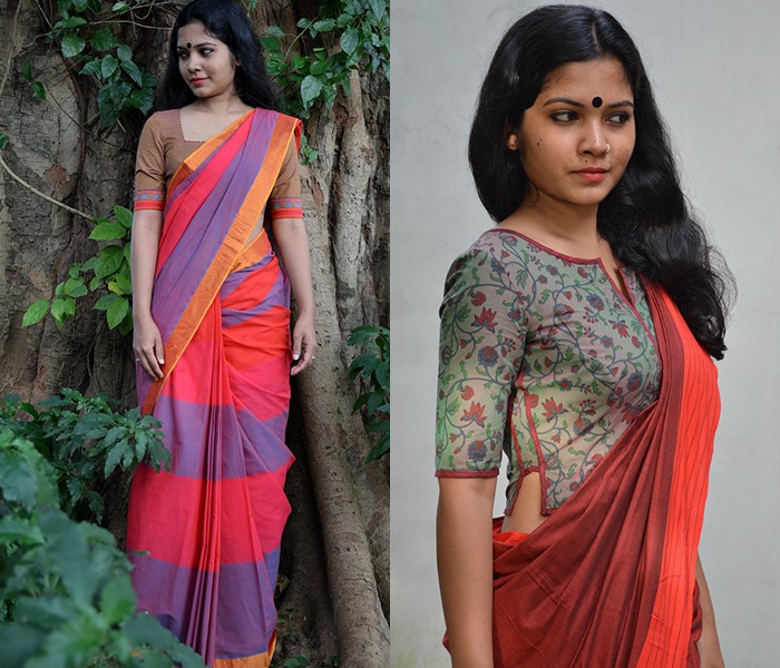 Cotton saree blouse designs - Sareeing.com
