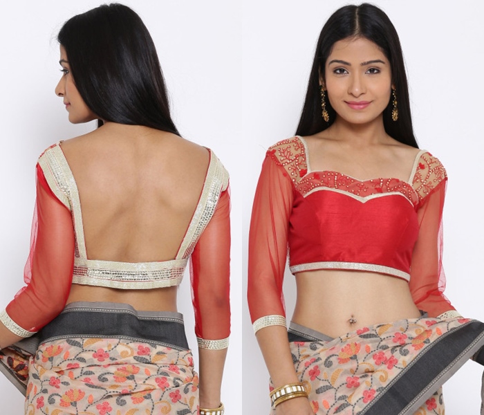 Latest Blouse Back Neck Designs With Borders 6 Keep Me Stylish