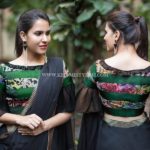 black-saree-with-party-wear-blouse