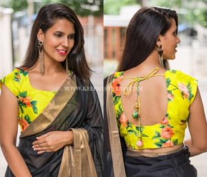 How to Shop the Best Blouse Designs For Your Black Saree? • Keep Me Stylish