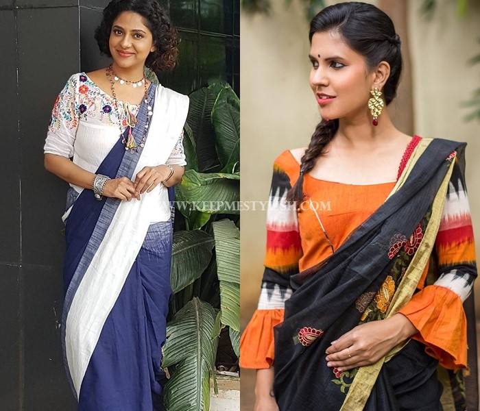 How To Rock A Saree Blouse Even If You Have Big Arms Keep Me Stylish