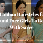 indian-hairstyles-for-round-face-girls-on-saree