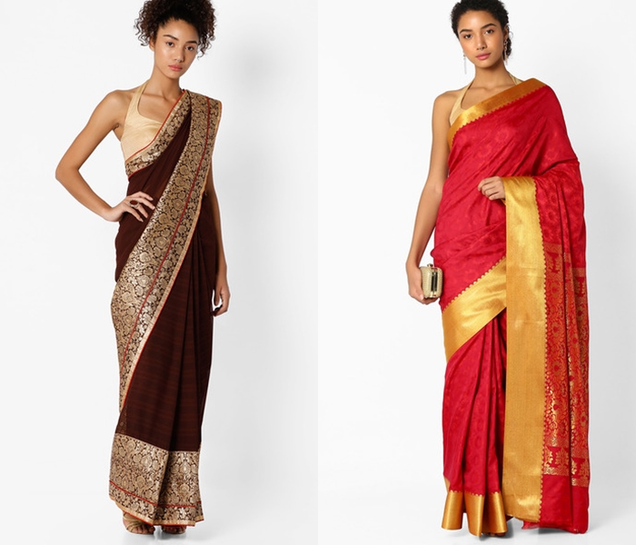 Indo Western Saree Draping And Blouse Designs