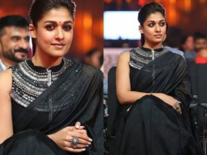 Nayanthara Shows a Stylish Way to Drape a Plain Black Saree • Keep Me ...