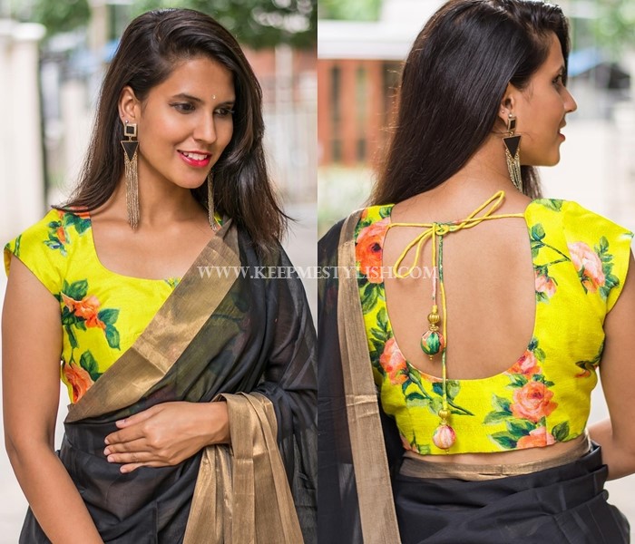 Plain Sarees With Contrasting Blouses