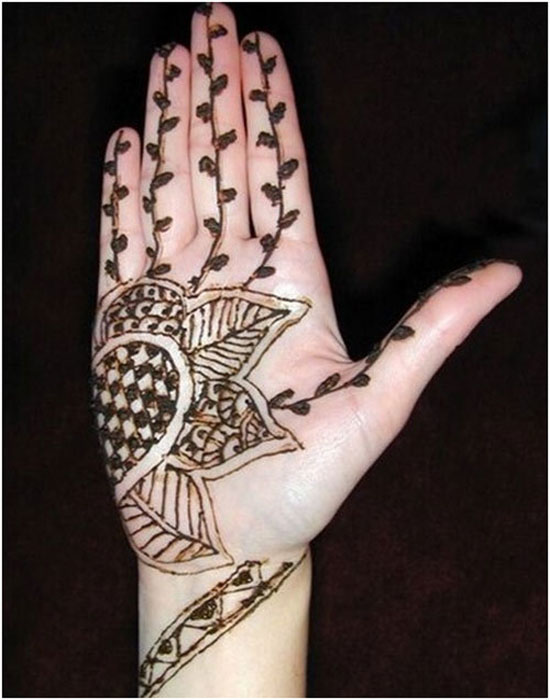 Mehendi Designs for Left Hand Palm