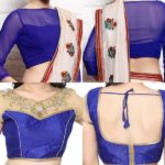 Blue-net-blouse-designs-for-sarees