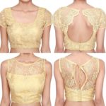 Gold-Net-Saree-Blouse-Designs