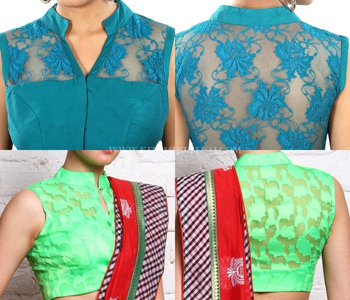 Latest Net Blouse Designs For Sarees