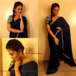 Plain-sarees-with-designer-blouse-combinations (8)