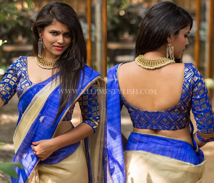 New Blouse Back Neck Designs For Pattu Sarees