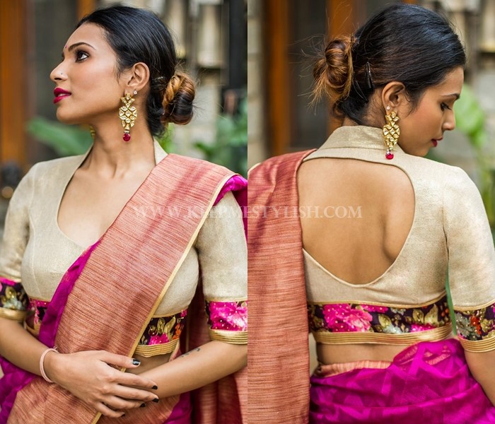 New Blouse Back Neck Designs For Pattu Sarees