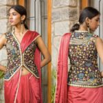 kalamkari-blouse-and-plain-sarees (22)