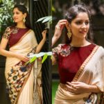 kalamkari-blouse-and-plain-sarees (23)