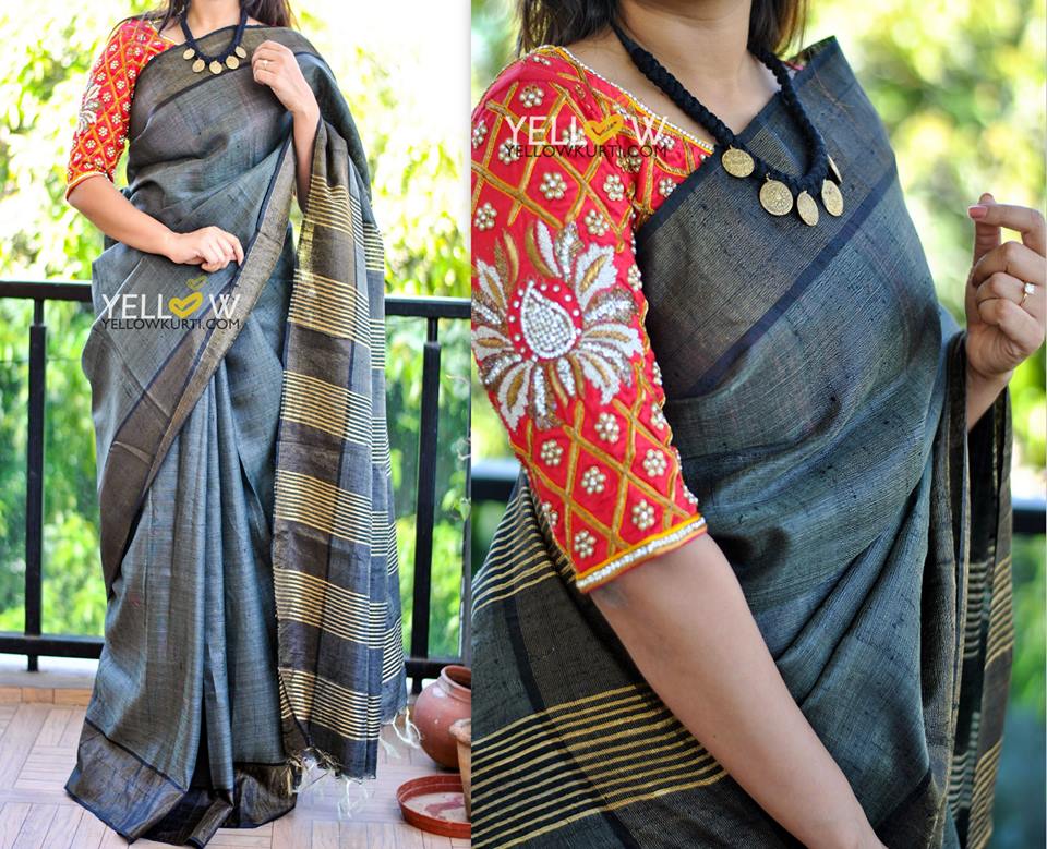 Black Silk Saree Designs