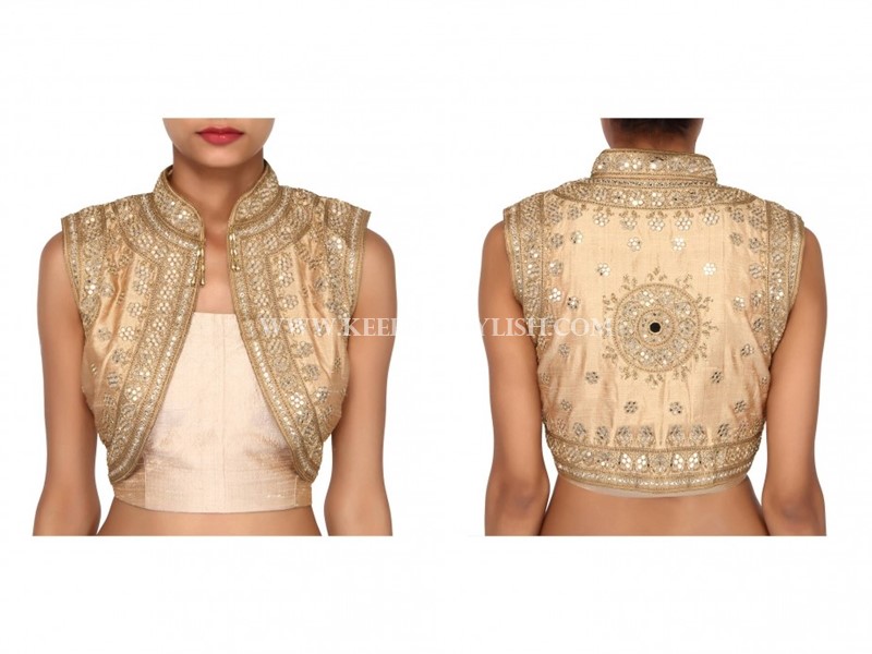 Gold Blouse Designs For Sarees