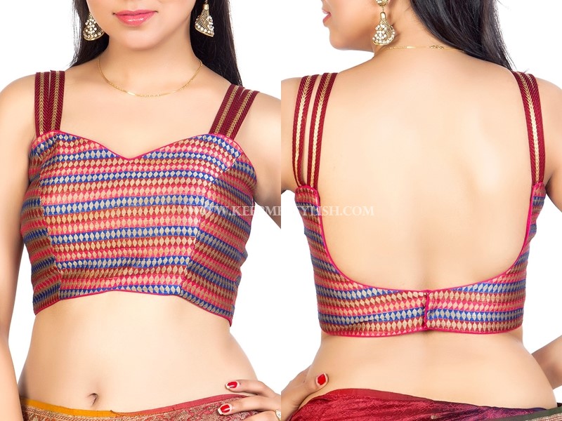 Simple Blouse Designs for Silk Sarees