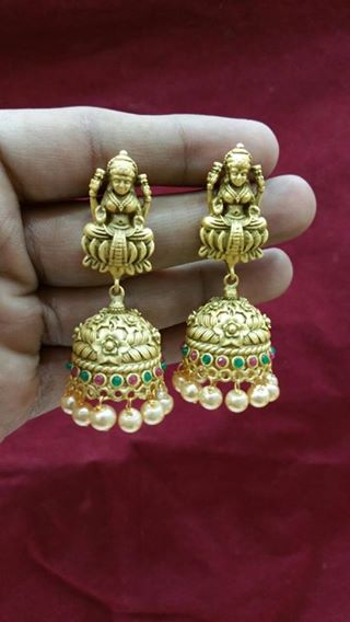 Temple Jewellery Jhumka Designs