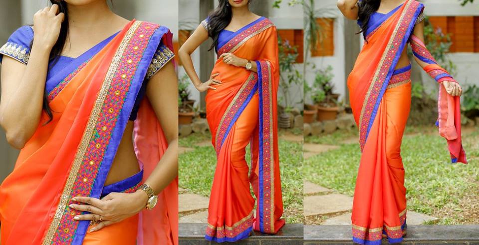 Mirchi Fashion Women Plain Weave Cotton Blend Floral Printed Saree with  Blouse Piece – Mirchi Fashion