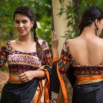 plain-sarees-with-printed-blouses (10)