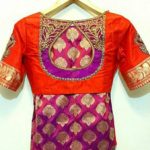 orange-blouses-for-sarees (1)