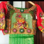 orange-blouses-for-sarees (2)