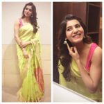 samantha-after-wedding-in-lime-green-saree (3)