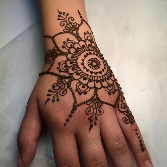 Simple and Easy Henna Flower Designs