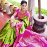 sneha-green-saree-style (4)
