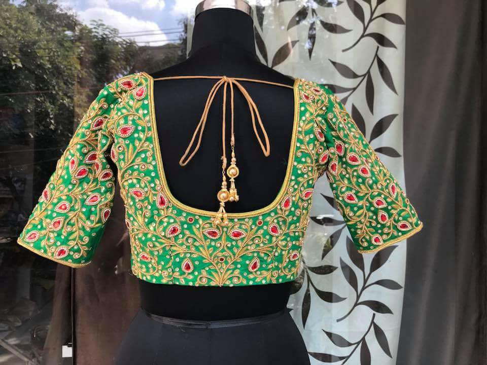 Blouse Back Neck With Stone Work