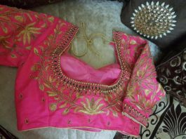 20+ Pretty Blouse Back Neck Designs With Stone Work • Keep Me Stylish