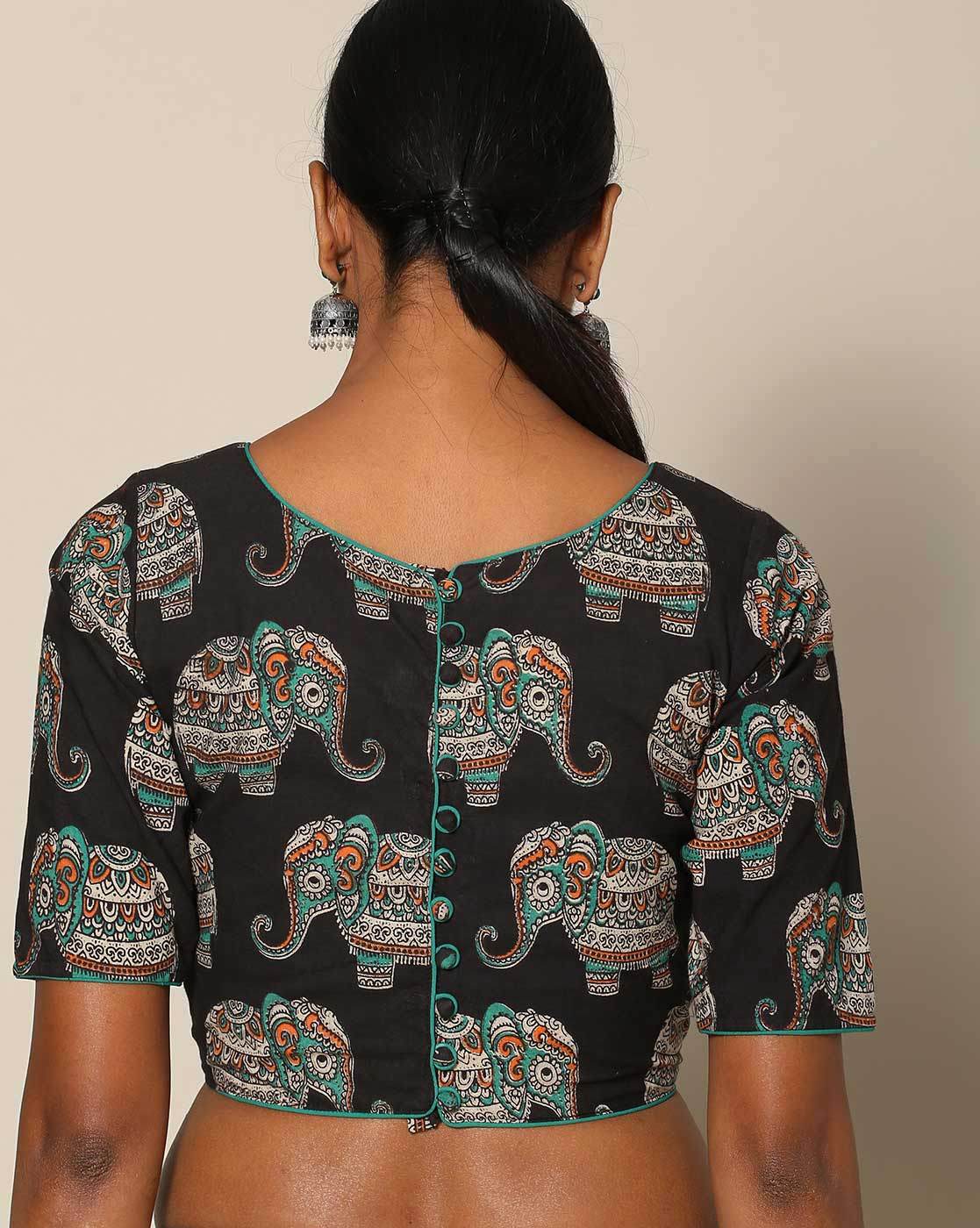 20 Simple Blouse Back Neck Designs For Cotton Sarees Keep Me Stylish