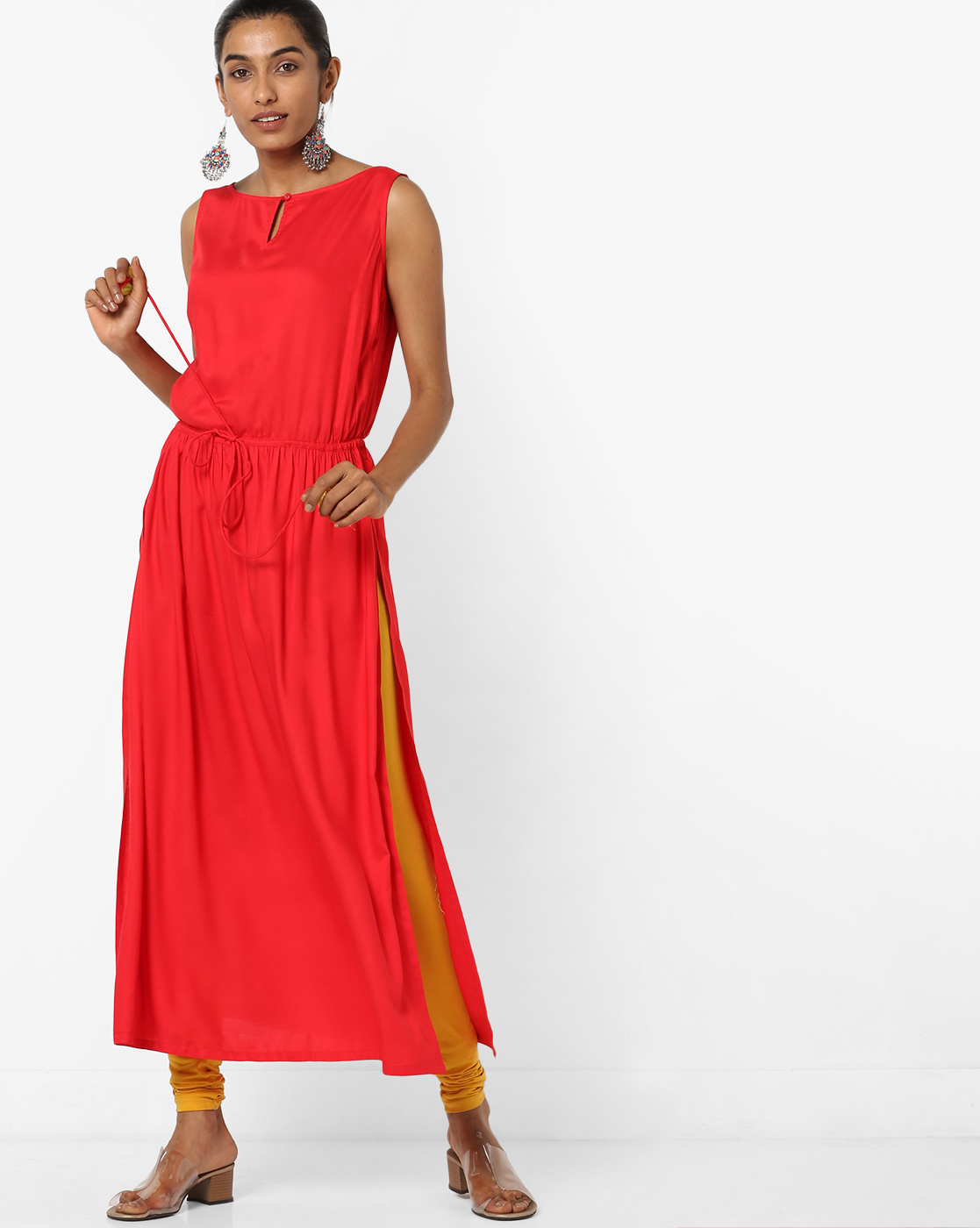 Buy JANASYA Solid Chanderi Boat Neck Women's Salwar Suit | Shoppers Stop-gemektower.com.vn