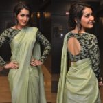 plain-georgette-sarees-with-designer-blouse