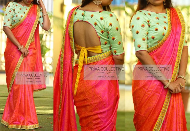 16 Awesome Ways To Wear Plain Sarees With Heavy Blouse • Keep Me Stylish