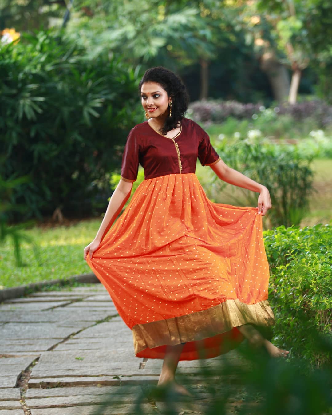 Traditional South Indian Style Maxi Dresses