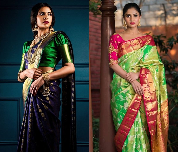 New Model Sarees 2021 with Price | Parrot Colour Silk Saree-cokhiquangminh.vn