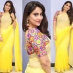 13 Best Contrast Blouse Ideas To Try With Yellow Saree