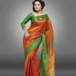 contrast-blouse-for-orange-saree (6)