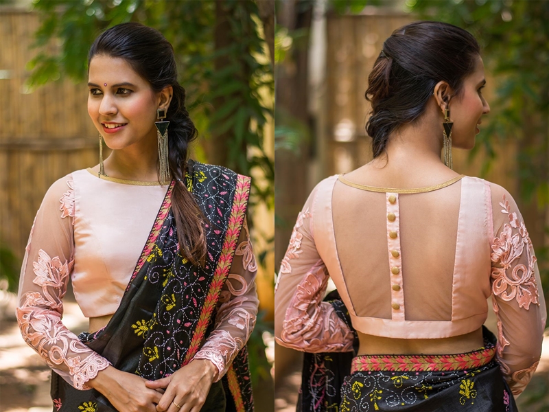 lace blouse designs for sarees