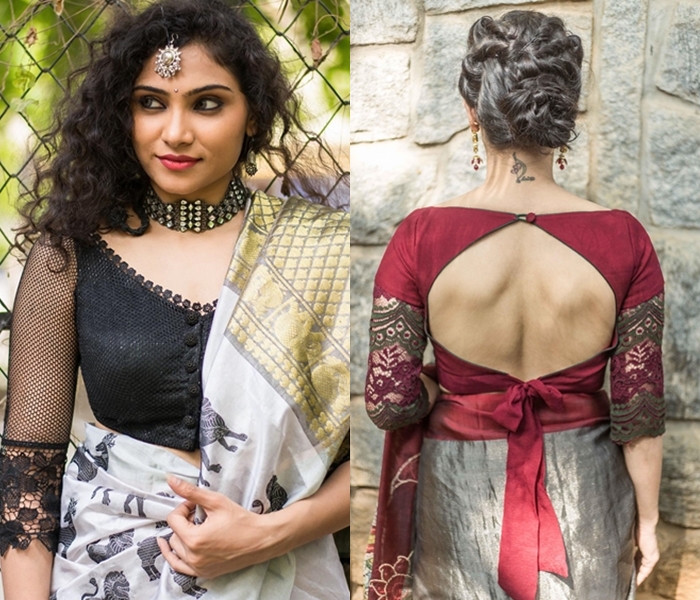 10 Stylish Lace Blouse Designs For Sarees • Keep Me Stylish