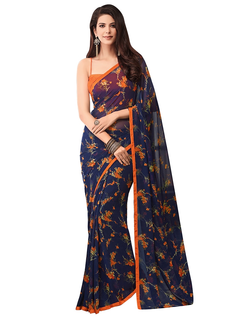 Buy online Ethnic Wear Grey Color Printed Saree With Blouse from ethnic  wear for Women by Trendy Store for ₹849 at 71% off | 2023 Limeroad.com